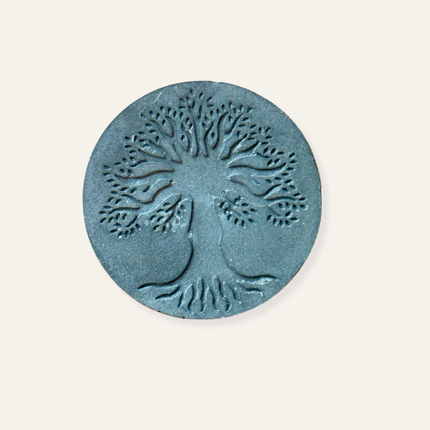 Kemiskhan Coconut Shell Candle with Soy Wax & Vanilla – Handmade Concrete Safety Plate (Artisan Edition)