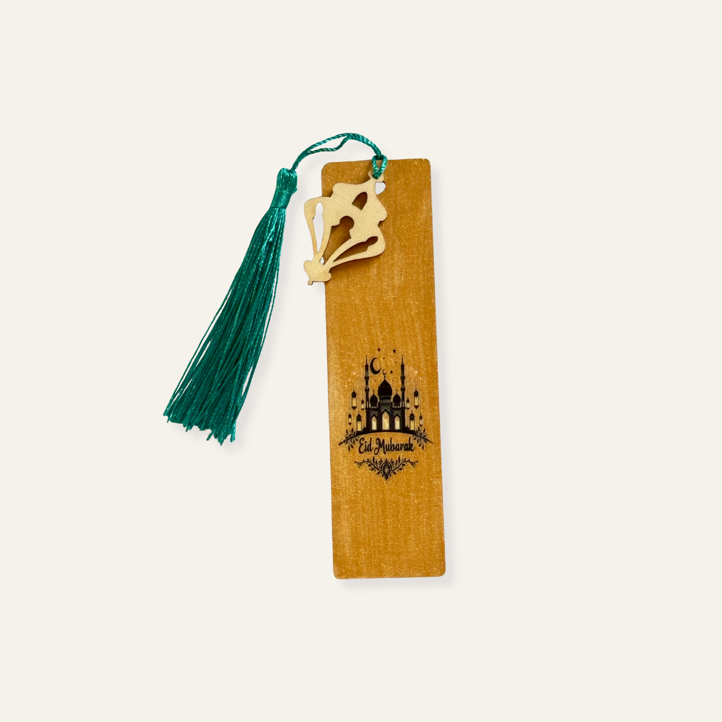 Eid Mubarak Wooden Bookmark – فاصل كتب خشبي عيد مبارك