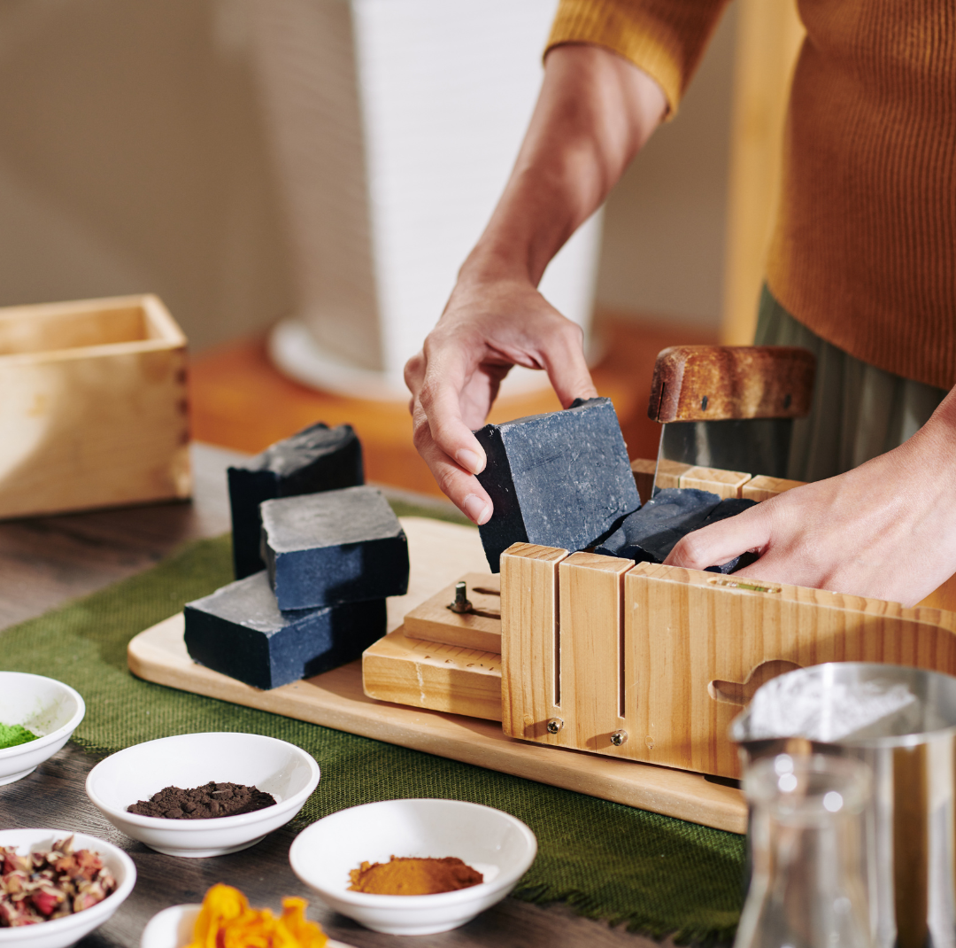 Handmade natural soap crafted with care and positive intention