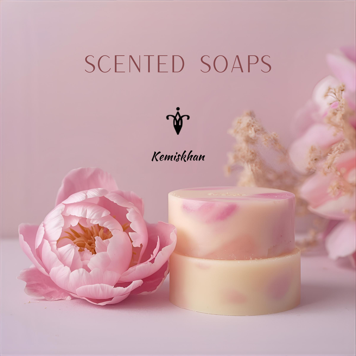 Handmade scented soaps crafted in Dubai by Kemiskhan Atelier