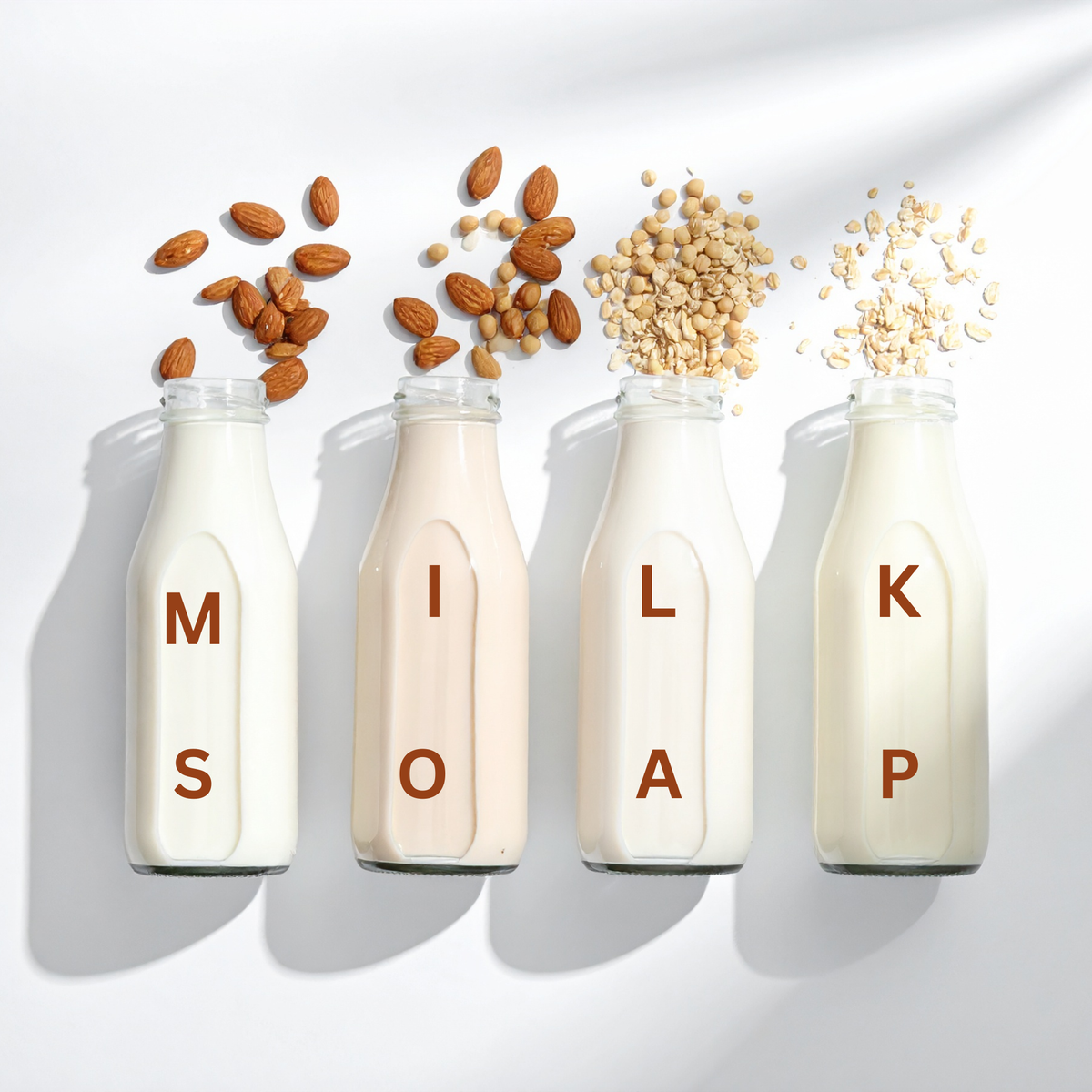 Handmade milk soaps crafted in Dubai by Kemiskhan Atelier