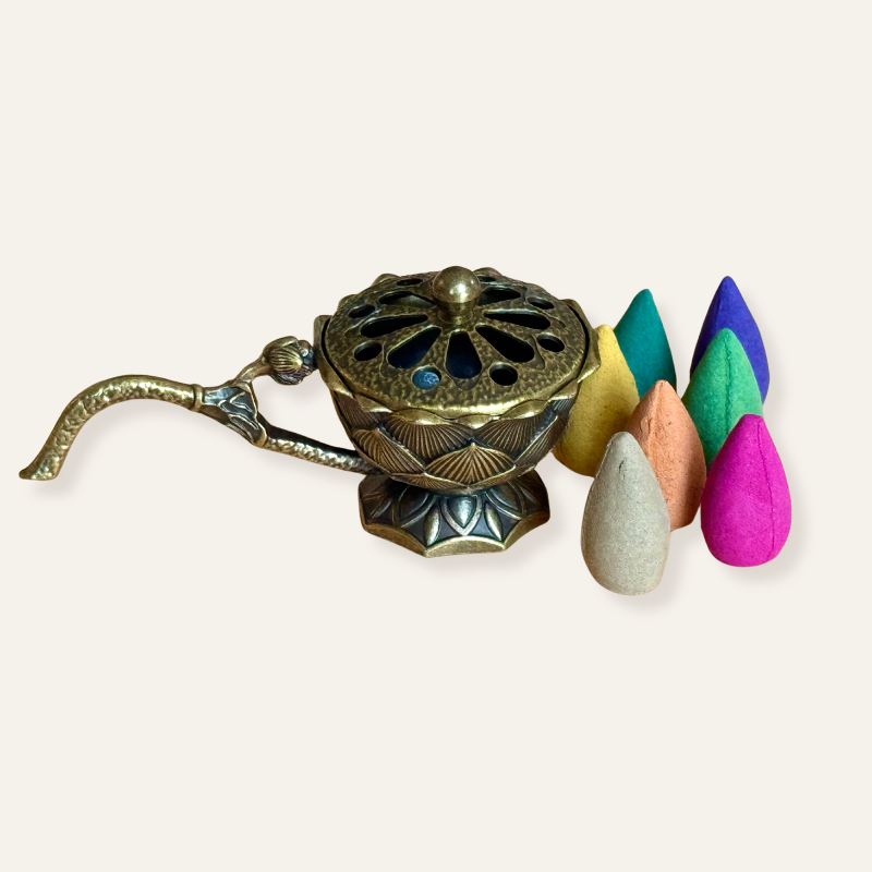 Mini  Lamp Incense Burner Set