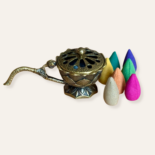 Mini  Lamp Incense Burner Set