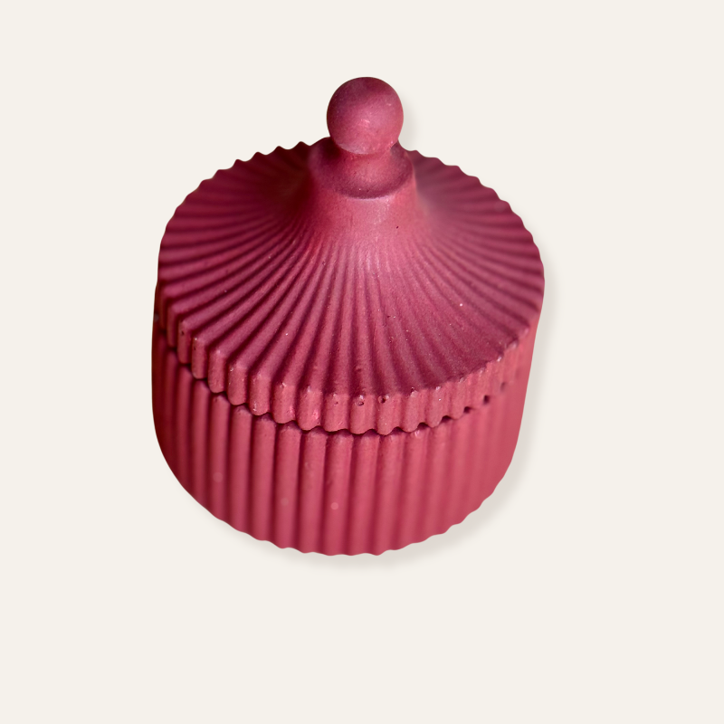 Concrete Jar with Lid – Handmade by Kemiskhan Company