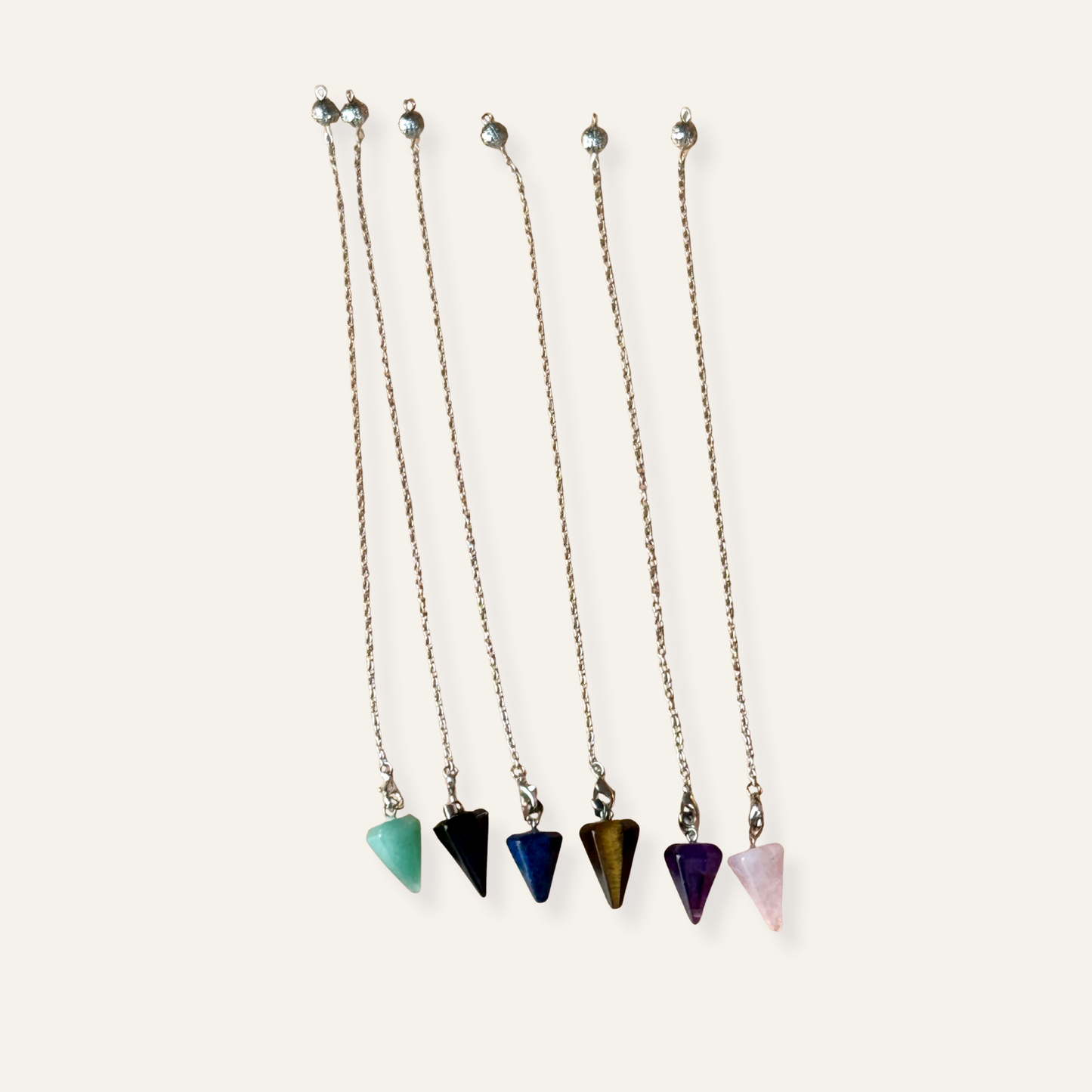 6 Natural Stones  Pendulum Sets