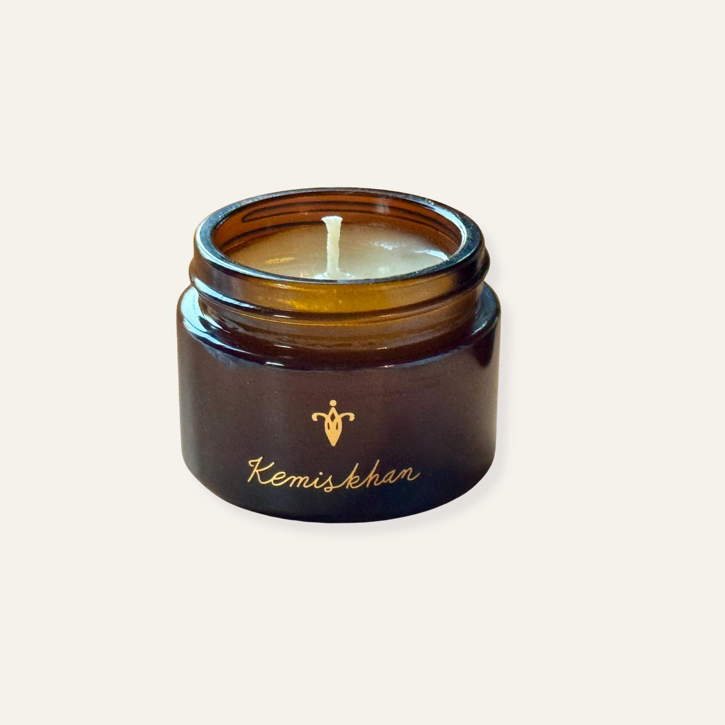 Kemiskhan Amber Jar Candle – 55 ml Natural Soy Wax (Winter Gift Edition)
